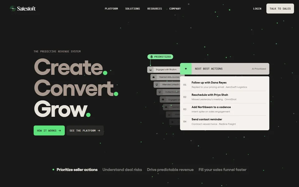 Salesloft Homepage