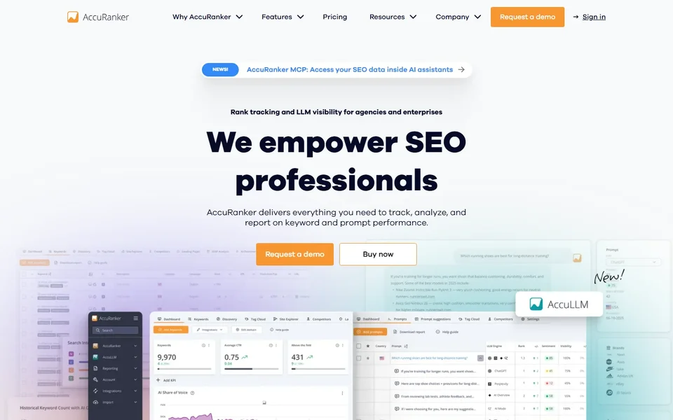 Accuranker Homepage