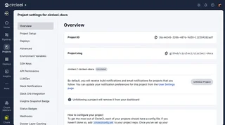 Project Settings Overview