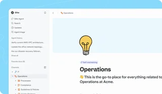 Workspace Channels Beside An Operations Doc