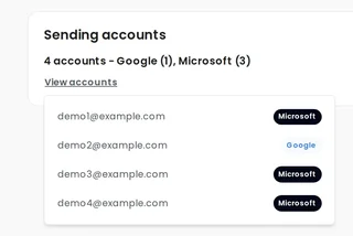 Sending Accounts List For Inbox Rotation
