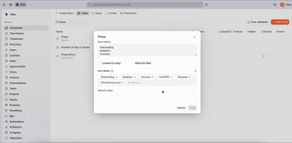 Phase Field Editor In The Data Model