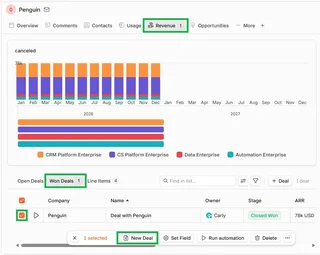 Account Revenue Tab With Deals