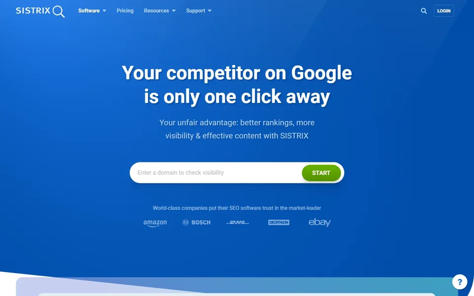 Sistrix Homepage