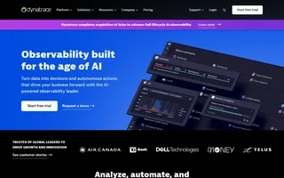 Dynatrace Homepage With Ai Observability Headline