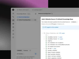 Knowledge Base Website Source Import In Studio