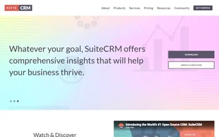 Suitecrm Homepage Hero With Download Button