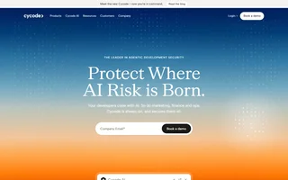 Cycode Homepage With Its Security Headline