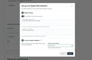 Form Field Validation Setup