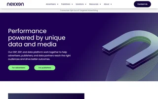 Nexxen Homepage With The Dsp And Ssp Headline