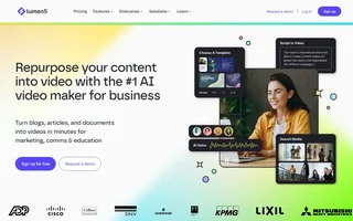 Lumen5 Homepage With Editor Demo