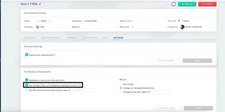 Environment Settings With Pr Plan Toggle
