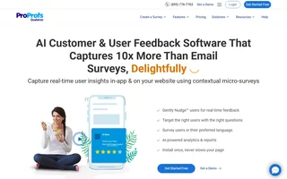 Qualaroo Homepage With Feedback Headline