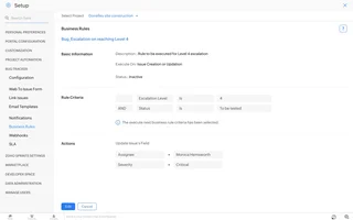 Business Rules Setup