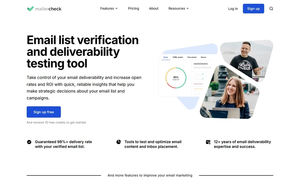 Mailercheck Homepage