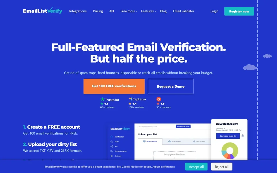 Emaillistverify Homepage