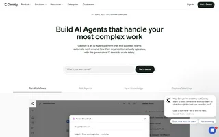 Cassidy Homepage With The Workflow Builder Demo