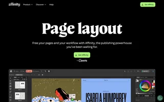 Affinity Page Layout Homepage