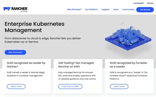 Rancher Homepage With Kubernetes Management