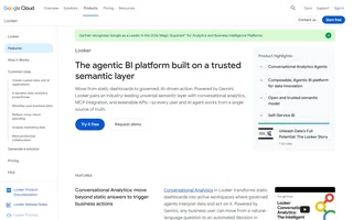 Looker Homepage With The Agentic Bi Headline