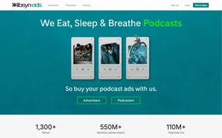 Libsyn Ads Homepage With Podcast Ad Buying