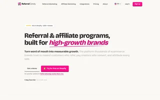 Referralcandy Homepage