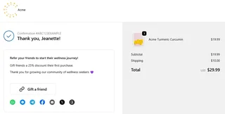 Post Purchase Referral Prompt