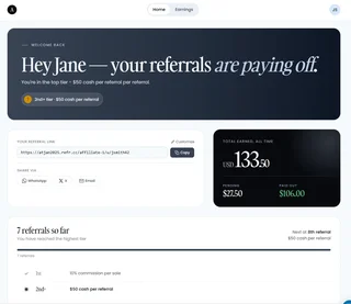 Affiliate Earnings Portal