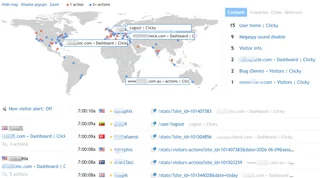 Live Visitor Map With Visitor Stream