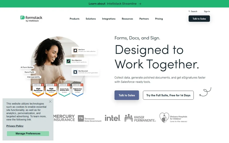 Formstack Homepage