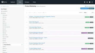Forms Dashboard With Folders And Submissions