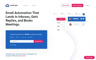 Mailshake Homepage With A Sequence Demo