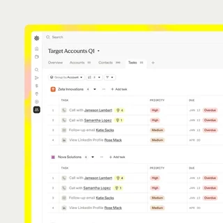 Accounts And Tasks