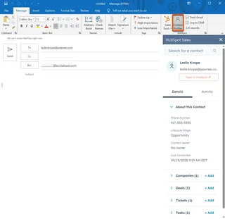 Email And Contact Panel