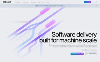 Depot Homepage With The Software Delivery Hero