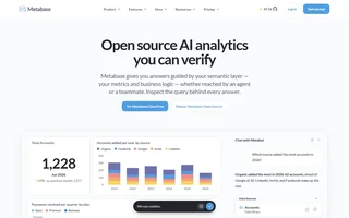 Metabase Homepage