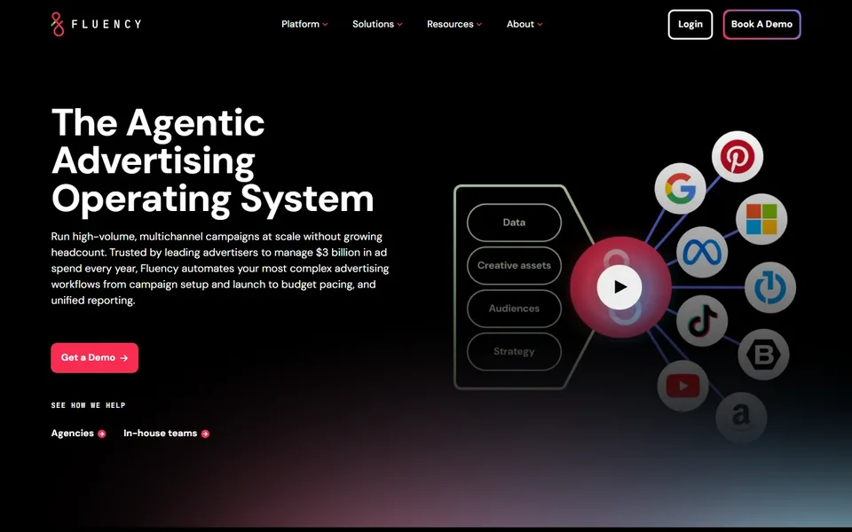 Fluency Homepage With The Agentic Headline