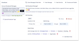 Broadcast Message Editor