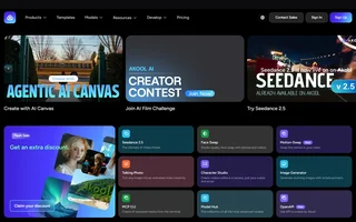 Akool Homepage With The Ai Video Tools Grid