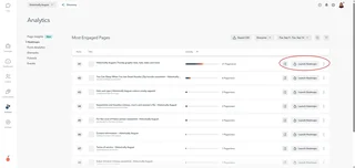 Most Engaged Pages Analytics