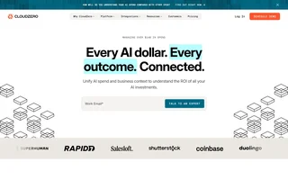 Cloudzero Homepage With Ai Spend Headline