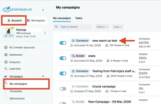 My Campaigns With Contact Rates