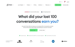 Tidio Homepage Hero And Main Navigation