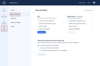 Plan And Billing Settings