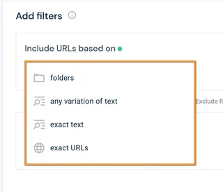 Website Segment Filter Builder