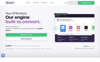 La Growth Machine Homepage With Campaign Demo