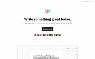 Lex Homepage With Editor