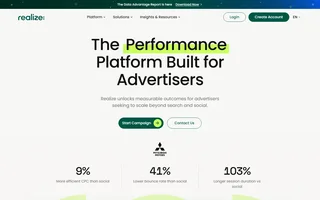 Realize Homepage With Platform Headline