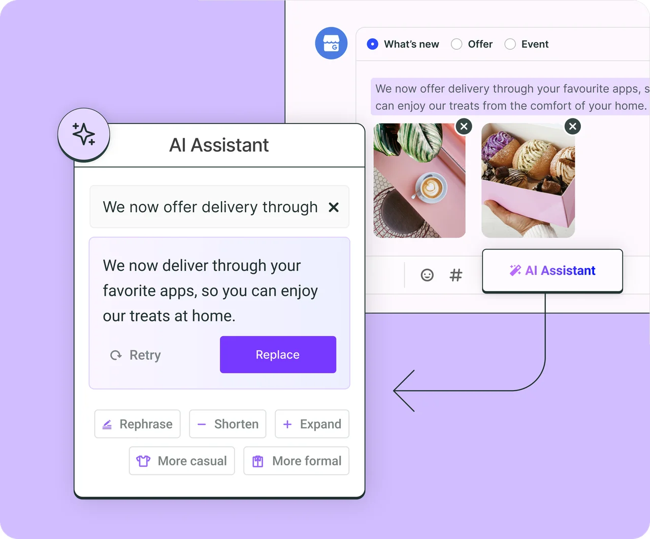 Ai Assistant Rewriting A Post