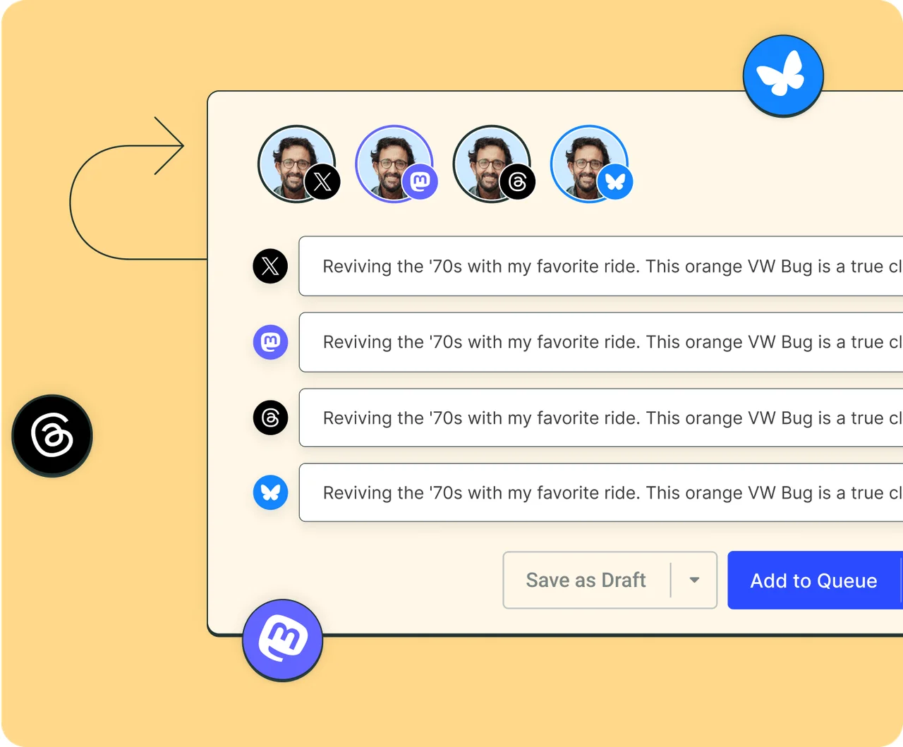 Cross Network Post Preview